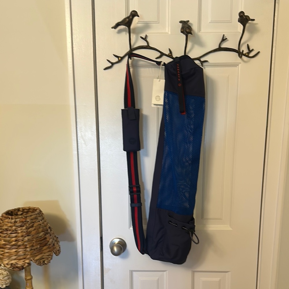 Tory Sport Navy Mesh Yoga Mat Carrier